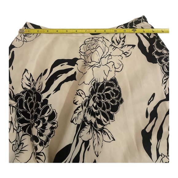 Madison Studio Skirt Womens Size 6 Black & White Floral 100% Silk - Picture 12 of 13